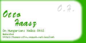 otto haasz business card